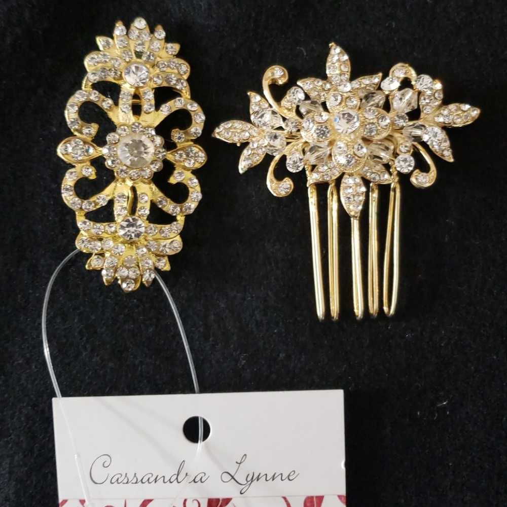 Sparkly hair pin and broch